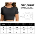thumbnail image 7 of YESGG 1 Piece Small Crop Tops for Women, Crew Neck Shorts Sleeve Stretch Fitted Shirts Crop Tops White Grey Black, 7 of 7