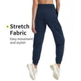 thumbnail image 2 of PULI Women's Loose Cargo Sweatpants with Pockets Cotton Blend Jogger Pants Elastic Waist Athletic Lounge Pants for Yoga Gym Running, 2 of 6