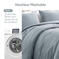 thumbnail image 6 of Notticasa Washed Comforter Sets 3 Piece,Soft and Cozy,Blue,Twin,Washed Textured Wrinkled Design, 6 of 7
