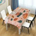 thumbnail image 4 of Yayeee Tablecloths 60" x 60" Rectangle Wrinkle Resistant Party Table Cover, Pink Fall Coffee, 4 of 8