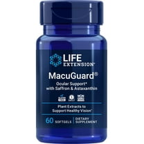 Life Extension, MacuGuard® Ocular Support with Saffron & Astaxanthin, eye health supplement, sharp vision support, carotenoid blend 208 mg, 60 softgels