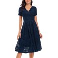 thumbnail image 2 of Skksst Womens Casual Workwear Short Sleeve Evening Party Lace Formal Dress, 2 of 5
