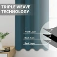 thumbnail image 3 of Easy-Going Thermal Insulated Blackout Curtains for Bedroom, Set of 2 Panels, Bluestone, 52 x 84 inch, 3 of 7