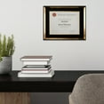 thumbnail image 5 of Excello Global Products Modern Photo Document Frame: 8.5x11 with Double Mat Graduation Diploma Certificate Holder Wall Frame (Gold) - EGP-HD-0332, 5 of 6