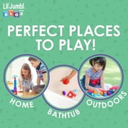 Lil' Jumbl Blox Magnetic Building Blocks Play Set - 35 Pieces Waterproof Toddler Toys 3-6