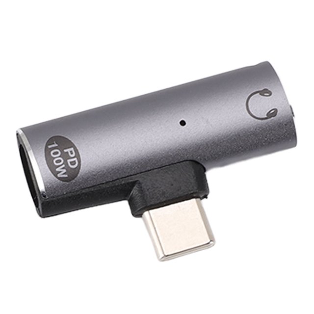 USB C to 3.5mm Headphone and Charger Adapter, 2 in 1USB C Male to 3.5mm Female Headphone Jack Adapter 100W Fast Charging for Smartphones, Tablets, Laptops