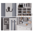 thumbnail image 4 of RichYa Entryway Shoe Storage Cabinet with Coat Rack, Shoe Rack Organizer with 2 Drawers & 2 Doors for Living Room,White(B), 4 of 8