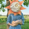 thumbnail image 4 of Cubierta facial de Halloween, cubierta facial de payaso de sol y luna, juego de terror de látex, accesorio de Cosplay, disfraz de Halloween, 4 of 7
