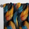 thumbnail image 2 of Designart "Avian Grace in Orange and Teal I" Animal Print Room Darkening Curtain Single Panel, 2 of 6