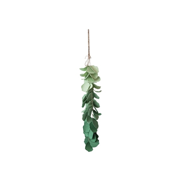 Creative Co-Op Hand-Painted Paper Mache Eucalyptus Bunch Wall Hanging, Green