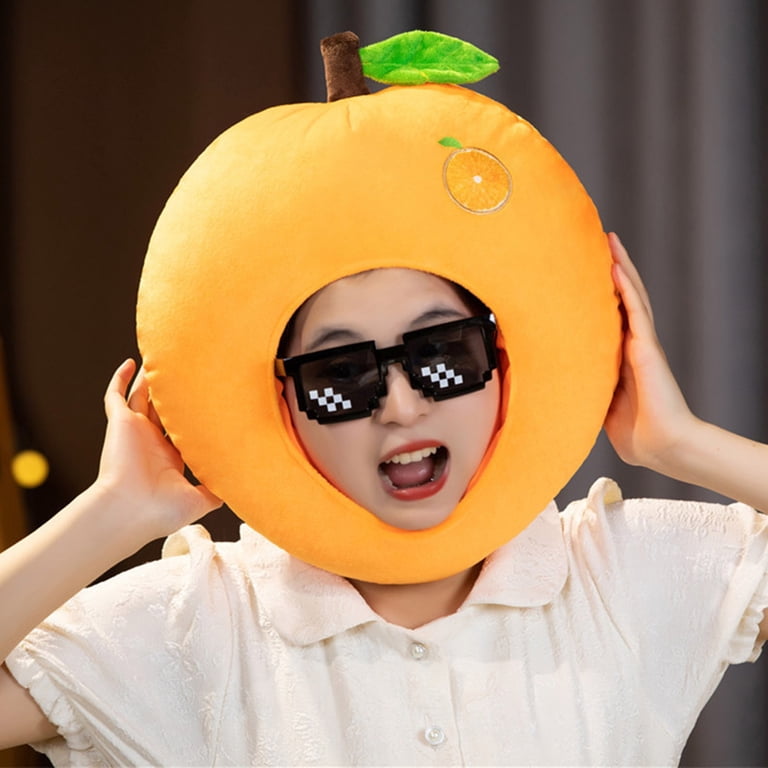 Waroomhouse Orange Plush Hat Soft Plush Headgear Orange  display picture 1