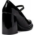 thumbnail image 5 of Steve Madden Olivvia Black Patent Slip On Block Heel Squared Toe Mary Jane Pumps (Black Patent, 8), 5 of 5