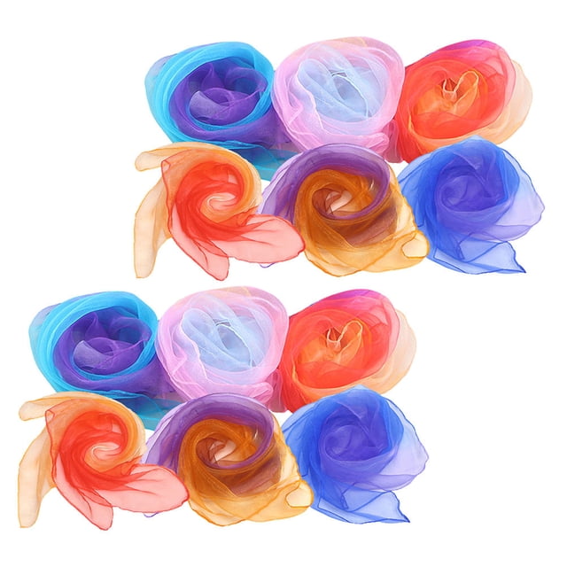unbranded 12Ud Pañuelos Para Danza Y Colores Surtidos Material Premium Y Estilo A