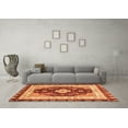 thumbnail image 3 of Ahgly Company Indoor Square Abstract Orange Modern Area Rugs, 5' Square, 3 of 4
