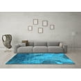 thumbnail image 3 of Ahgly Company Indoor Square Oriental Light Blue Industrial Area Rugs, 8' Square, 3 of 4