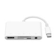 thumbnail image 4 of 5 en 1 USB C Hub con USB3.0 Puerto de Tarjeta de Almacenamiento de Lector de tarjetas de Memoria Ranura Tipo C Puerto de Carga de 3,5 MM AUX Puerto USB Hub adaptador, 4 of 8