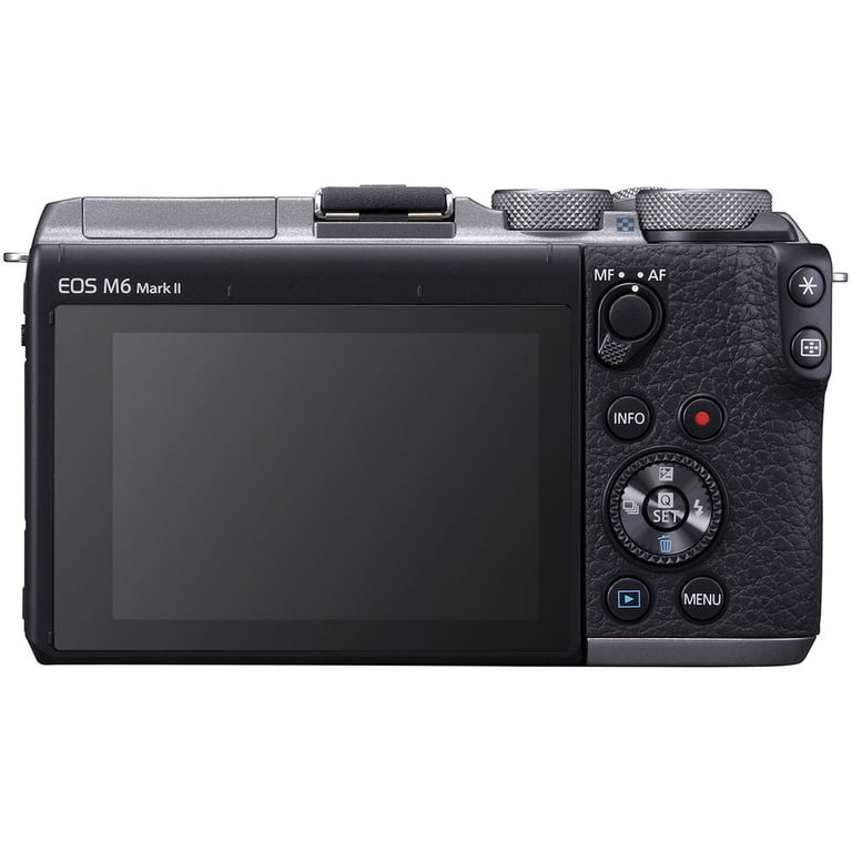 Canon EOS M6 II SLR Camera (Silver) + Canon EF-M 15-45mm f/3.5-5.6 