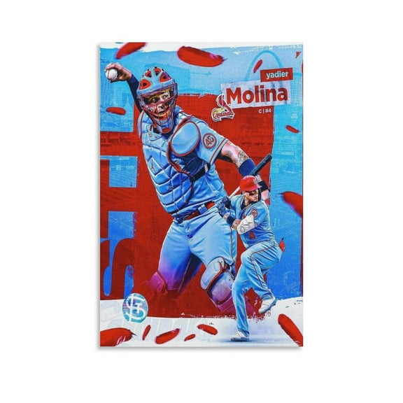 Yadier Molina Canvas Poster Painting On Canvas Wall Art Poster Scroll Picture Print Living Room Walls Decor Home Posters 16x24inch(40x60cm)