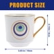 thumbnail image 2 of Taza de cerámica con forma de ojo de Fátima, para leche, café, para el hogar y la oficina., 2 of 4