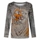 thumbnail image 4 of Pntutb Blusa informal de manga larga con cuello redondo y estampado de animales novedosos para mujer Pntutb Pntutb-1350, 4 of 5