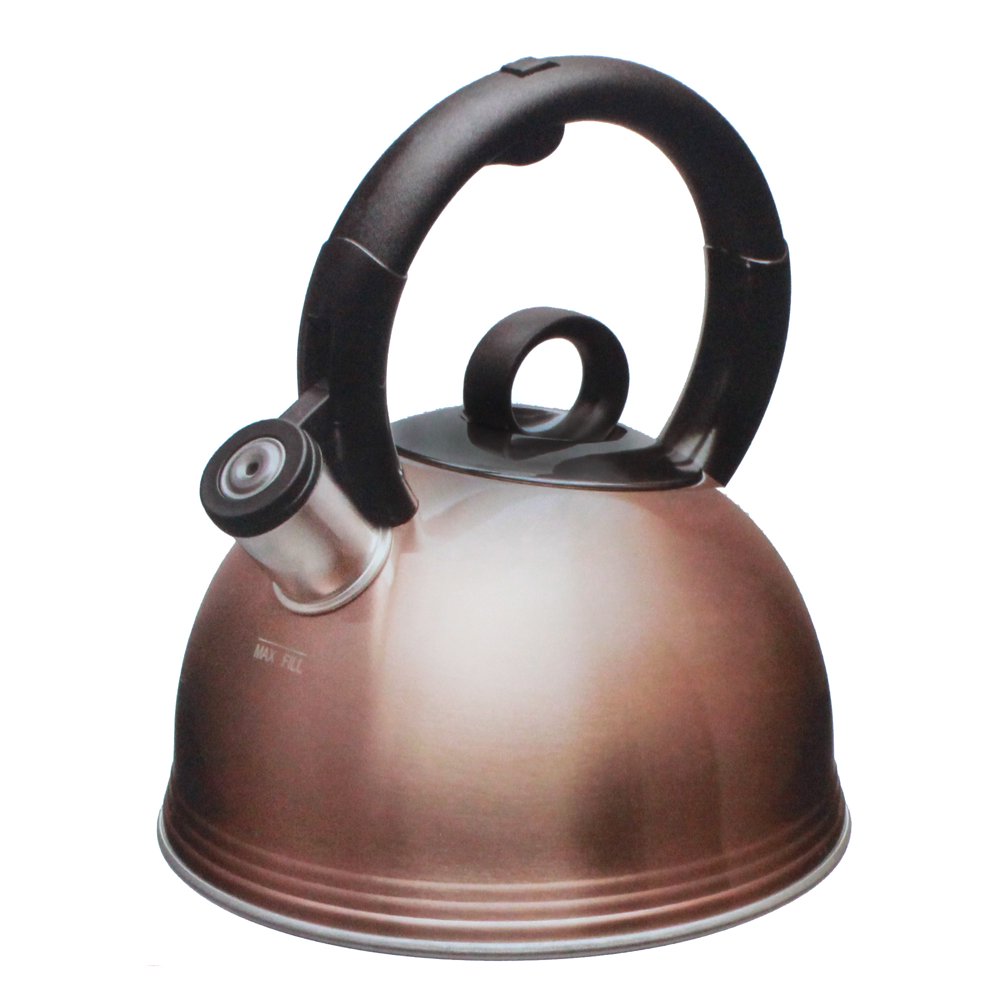 Copco Whistling Stainless Steel Tea Kettle, Copper