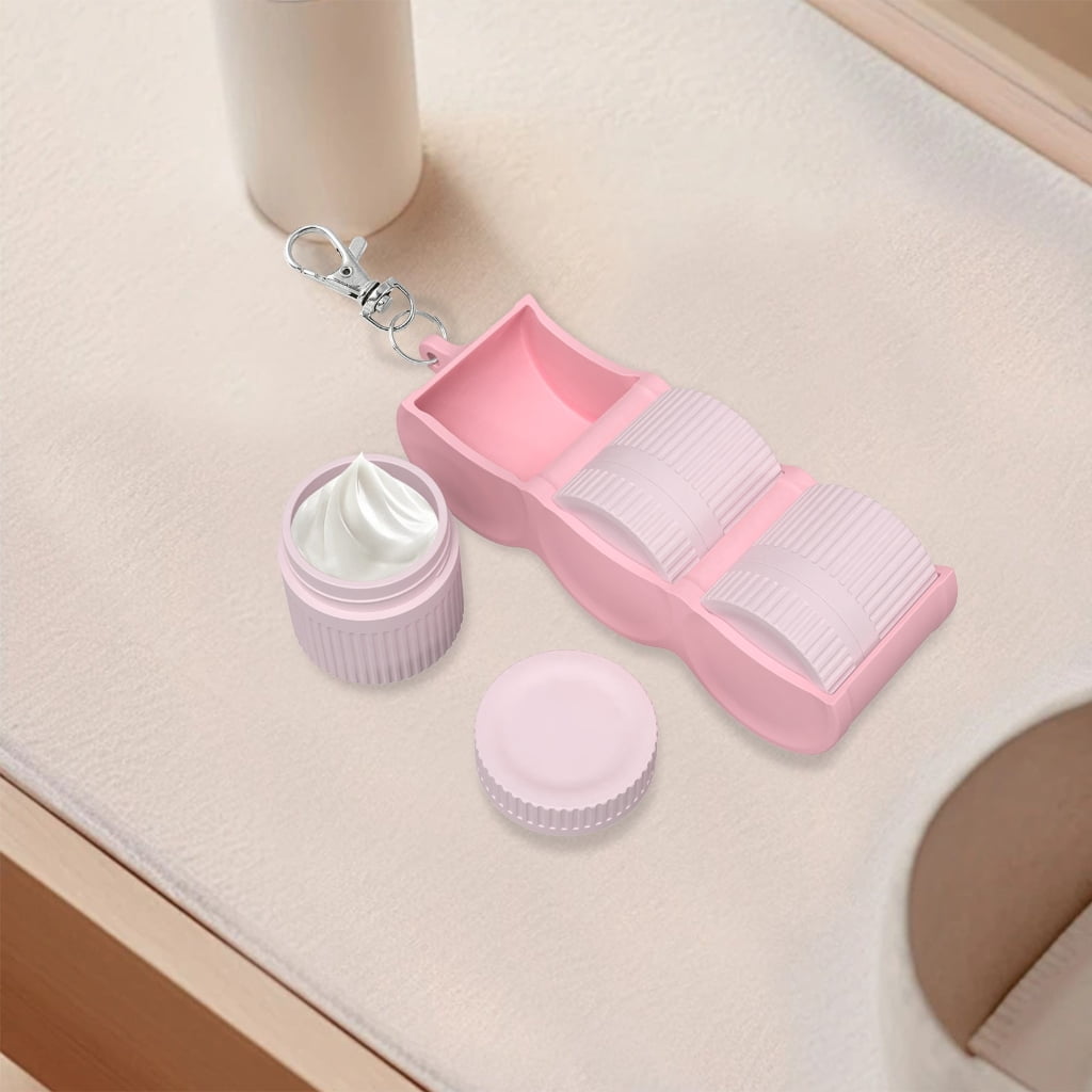 Leakproof Silicone Cosmetic Containers Portable Travel Jars Color Coded Design
