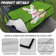 thumbnail image 6 of Whosucclay Rabbit Tulip Egg Golf Cart Seats Cushion Cover, Breathable Elastic 4 Front Pockets Golf Cart Seat Cover for Yamaha EZGO Club Car, 52.36" x 32.28", 6 of 7