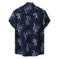 thumbnail image 4 of Aoochasliy Summer Clothes Mens Shirts Casual Hawaii Print Turndown Short Sleeve Button Closure Shirt Blouse, 4 of 9