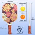 thumbnail image 4 of Pickleball Paddles Set Of 2, Fiberglass Surface, Daisy Floral Print, 4 Balls & Bag, 4 of 5