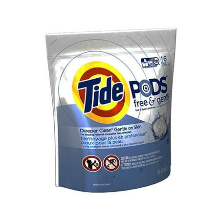Procter Gamble Laundry Detergent - Procter & Gamble 89885 Pods HE Laundry Detergent, Free & Gentle, 16-Ct.