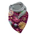 thumbnail image 1 of Chales envoltura bufandas vintage cordero lana cálida cálida cashmere triángulo cape bufandas para supermercados regalo de boda restaurantes de , Patrón de Patrón de de nieve Baoblaze Chales envuelven las bufandas, 1 of 5