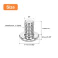 thumbnail image 2 of M8-1.25 x 12mm 100Pack Metal Flat Round Head Screws Phillips Drive Machine Bolt, 2 of 6