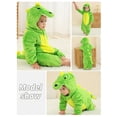 thumbnail image 3 of MICHLEY Unisex Baby Flannel Hooded Romper Animal Ears Costume Warm Jumpsuit for Autumn Winter, 3 of 9