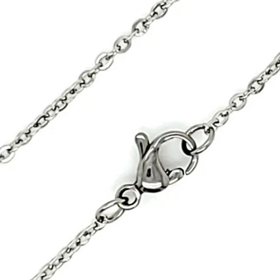 MATROOY Cable Chain 1.6mm Womens Stainless Steel Necklace 15-24-inch-18-inch