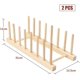 thumbnail image 5 of Estante para platos de 2 partes, estante para platos, estante de madera para cocina madera para guardar platos, libros, copas de vino Adepaton WL-00698, 5 of 7