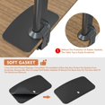 thumbnail image 2 of TEMOGU-Monitor Mount Reinforcement Plate for Thin, Glass and Other Fragile Tabletop, Universal Steel Bracket Plate Fits Most Monitor Stand C Clamp Installation HD05B-001, 2 of 4