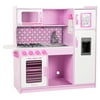 Melissa & Doug Wooden Chef’s Pretend Play Toy Kitchen With “Ice” Cube Dispenser – Cupcake Pink/White - FSC Certified