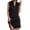 Black, variant on Bosfbaoi Women's Sleeveless Shirt Dress, Collared Button Front Solid Color Mini Dress, Lightweight Breathable Casual Sundress for Daily Wear