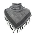 thumbnail image 2 of MSJUHEG Sheer Scarf,Boho Scarf,Scarves Lightweight,Cotton Scarf Lightweight,Floral Scarf,Scarf Keffiyeh Hatta Wide with Tassels Shemagh Keffiyeh Dark Gray One Size, 2 of 5