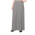 thumbnail image 3 of Women's Stretch Cotton Knit Faux Button Front Maxi A-Line Skirt, 3 of 10