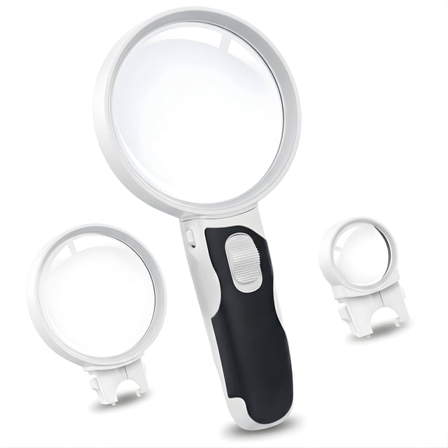 Lupa Deluxe Products con 3 lentes 2.5X-16X y LED