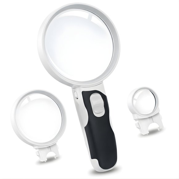 Lupa Deluxe Products con 3 lentes 2.5X-16X y LED
