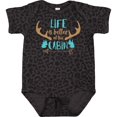 thumbnail image 3 of Inktastic Life is Better at the Cabin, Deer Antlers, Camping Boys or Girls Baby Bodysuit, 3 of 5