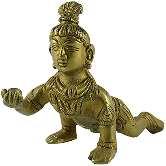 Royal Brass Lord Krishna - Laddoo Gopal