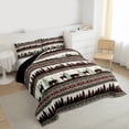 thumbnail image 3 of Homewish Wildlife Deer Bear Full Size Comforter Sets, Rustic Farmhouse Animal Bedding Comforter Set, Western Tribal Aztec Reversible Bedding Sets, Ultra Soft Bedroom Decor, 3 Pieces, 3 of 8
