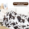 thumbnail image 6 of Soft Black and White Cow Throw Blanket Cute Highland Cow Stuff Gifts Decor Lightweight Fuzzy Cozy Fleece Blanket for Bedroom Travel Camping, 6 of 6