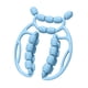 thumbnail image 2 of Rodillo de masaje de piernas Relax Roller de 20 ruedas Masaje relajante versátil Masaje manual azul, 2 of 8
