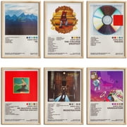 ManRule Kanye West Poster Set of 6 Album Cover Posters 8 by 12 inch Music Posters for Room Aesthetic Canvas Wall Art for Teens Room Decor UNFRAMED (Kanye West)