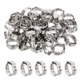 thumbnail image 1 of PEX Crimp Rings Single Ear Hose Clamps Stainless Steel Cinch Crimp Ring Pinch Clamps for Pex Tubing Pipe 1/2 Inch, 1 of 7