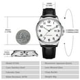 thumbnail image 3 of Watch for Men Minimalist Ultra Thin Wrist Watch Waterproof Quartz Analog Watch with Leather Strap -Gift for Men, 3 of 7